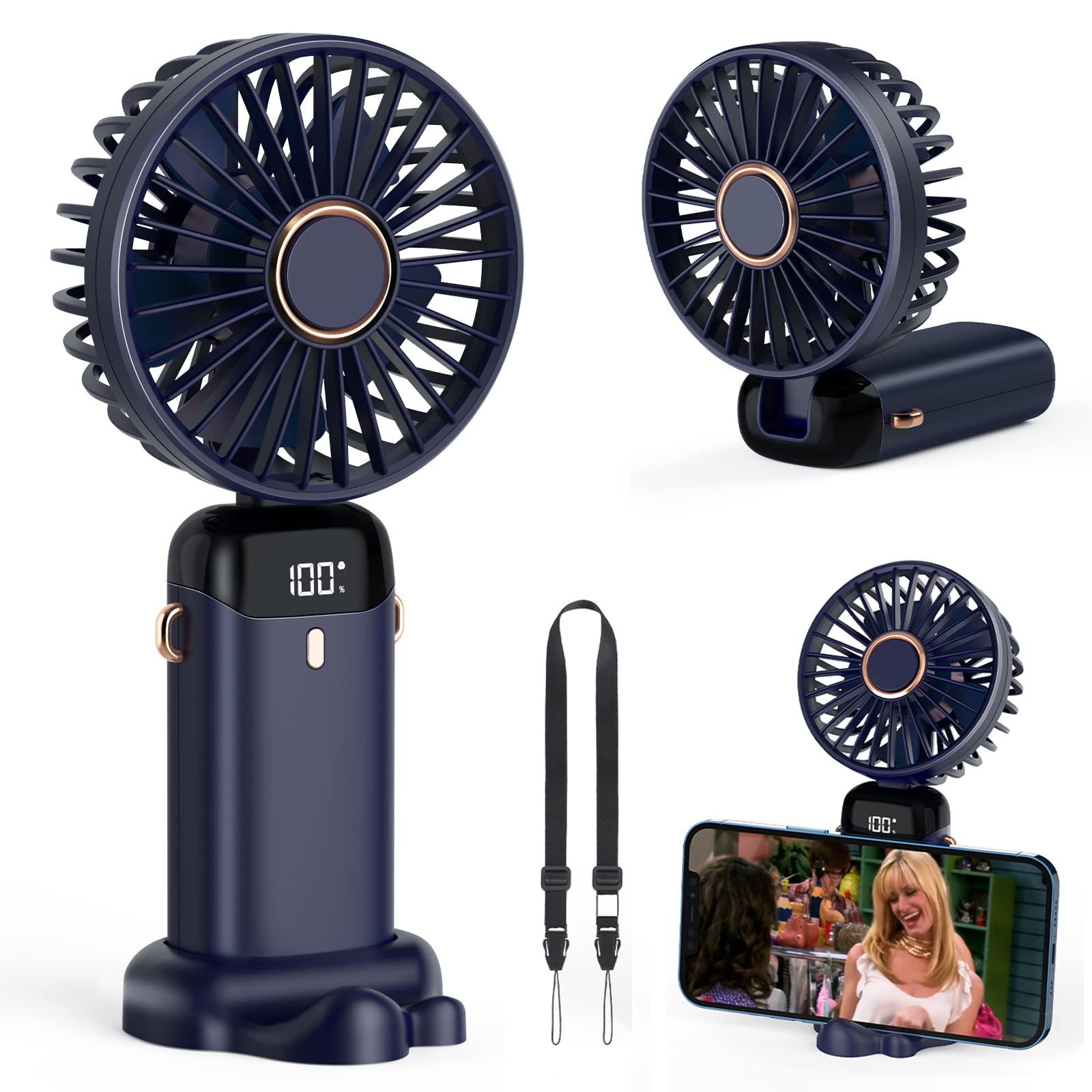 Portable Blender Usb Rechargeable - Elektrischer Ventilator, tragbare Klimaanlage, Mini-Kühler, wiederaufladbare
