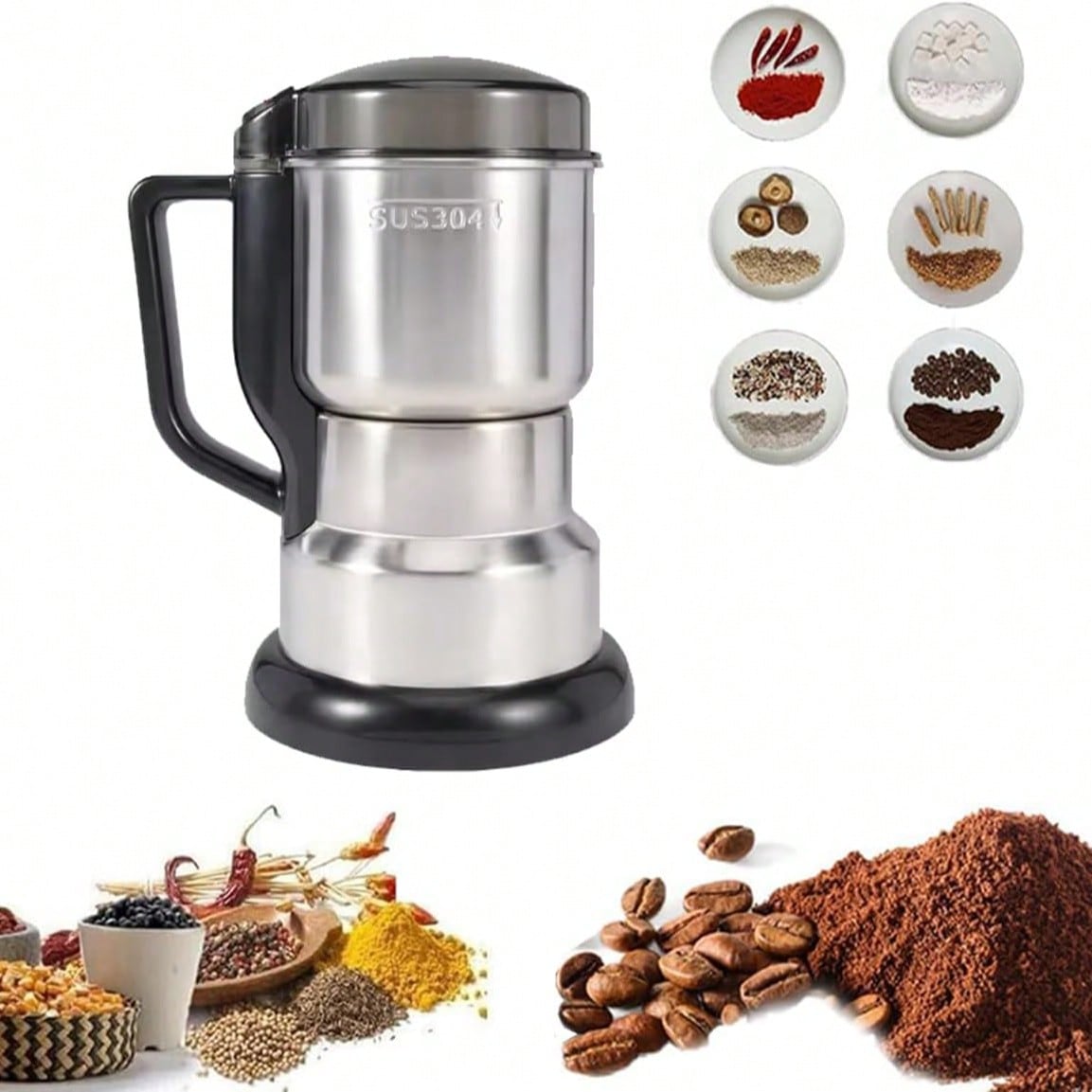 Kaffeemühle, 300 W leistungsst – Coffee Bean Grinder Electric Bewertung und Preis